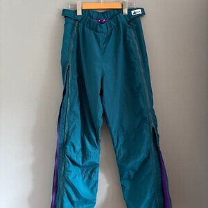 Vintage MEC Teal + Violet Polarfleece Snowpants